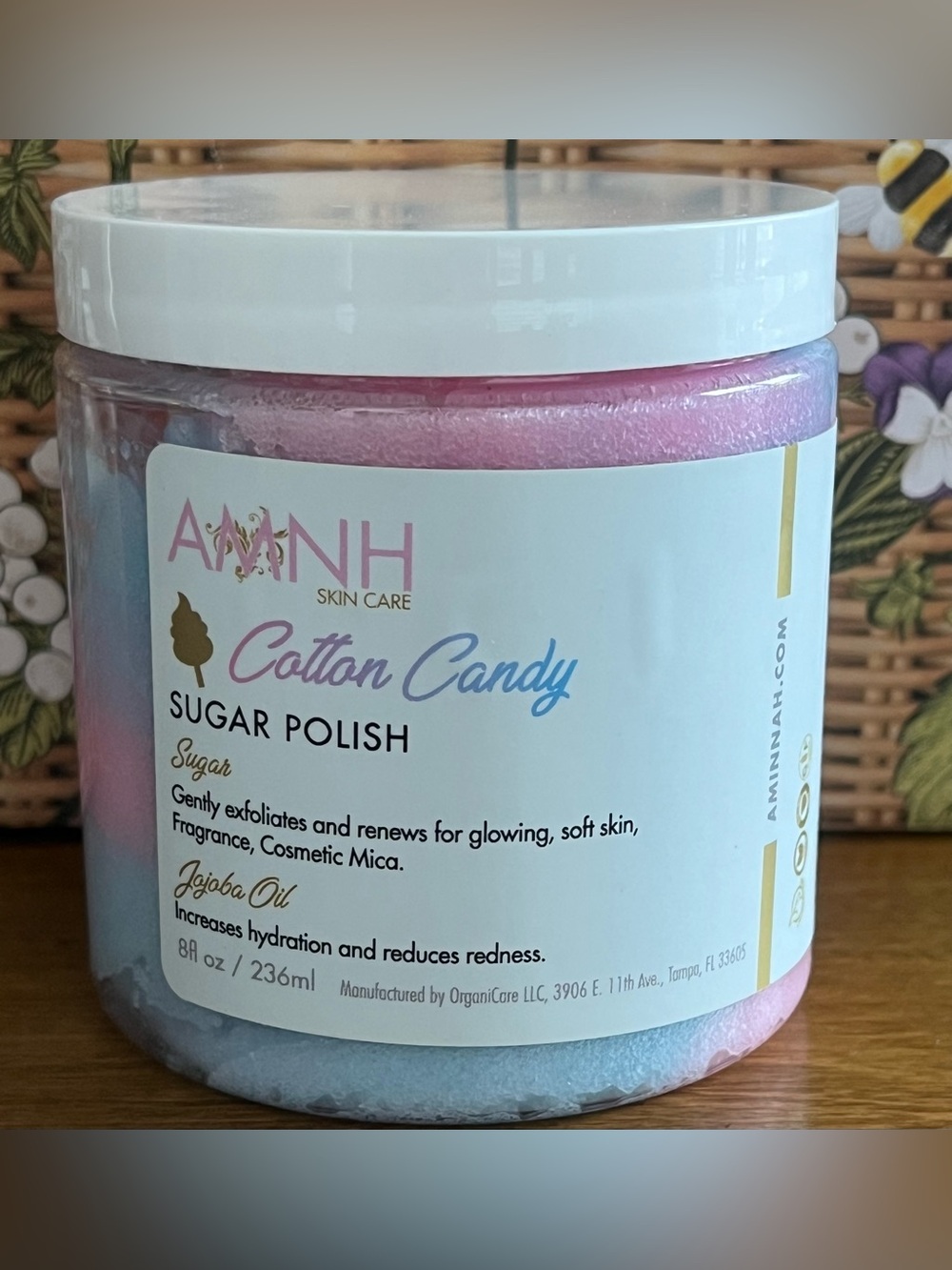 Aminnah Sugar Polish Cotton Candy Helps Redness & Increases Hydration NEW